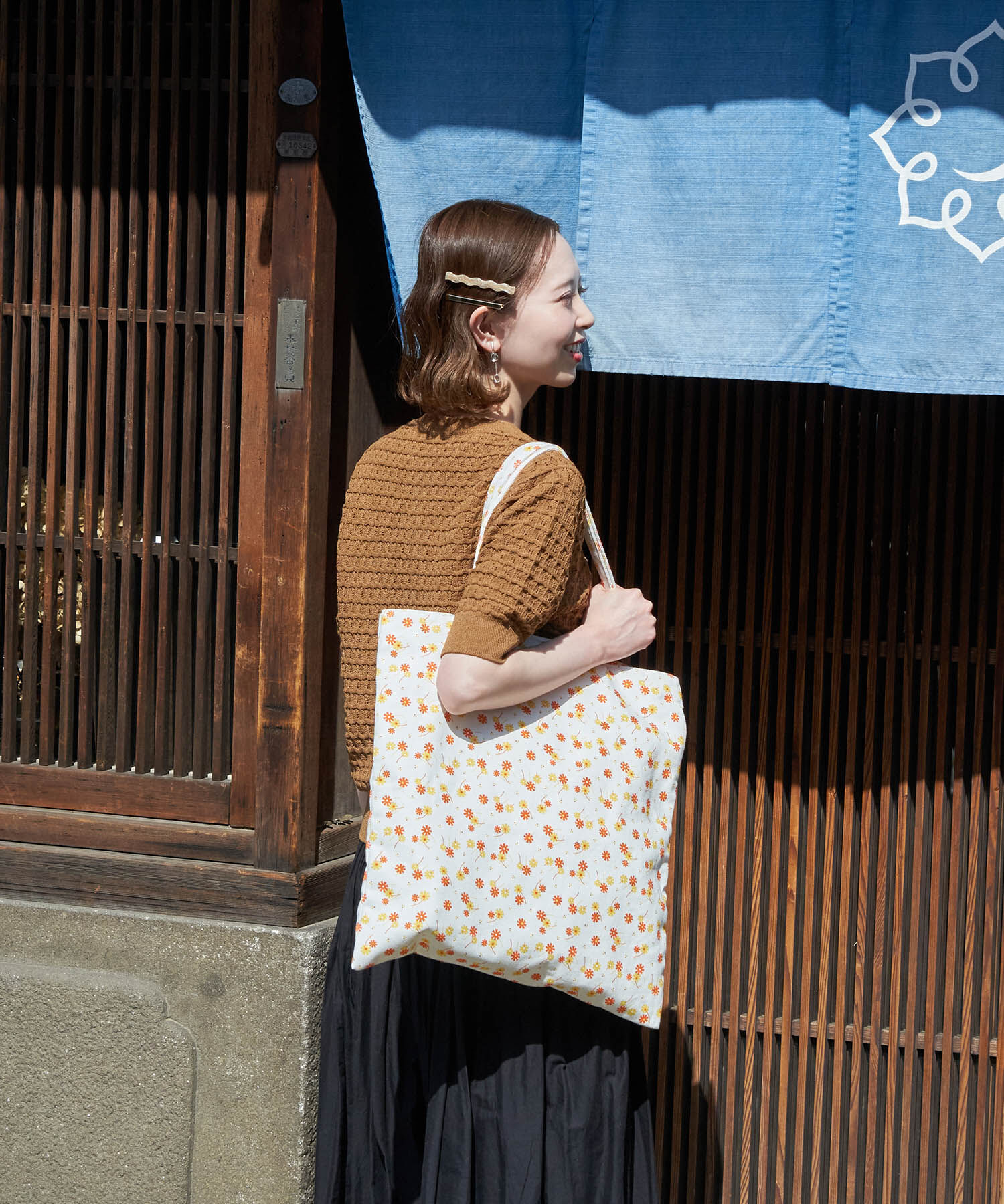 ROPE PICNIC PASSAGE「アデリアレトロ&times;ROPE' PICNIC/レトロ柄トートバッグ」|トートバッグ|