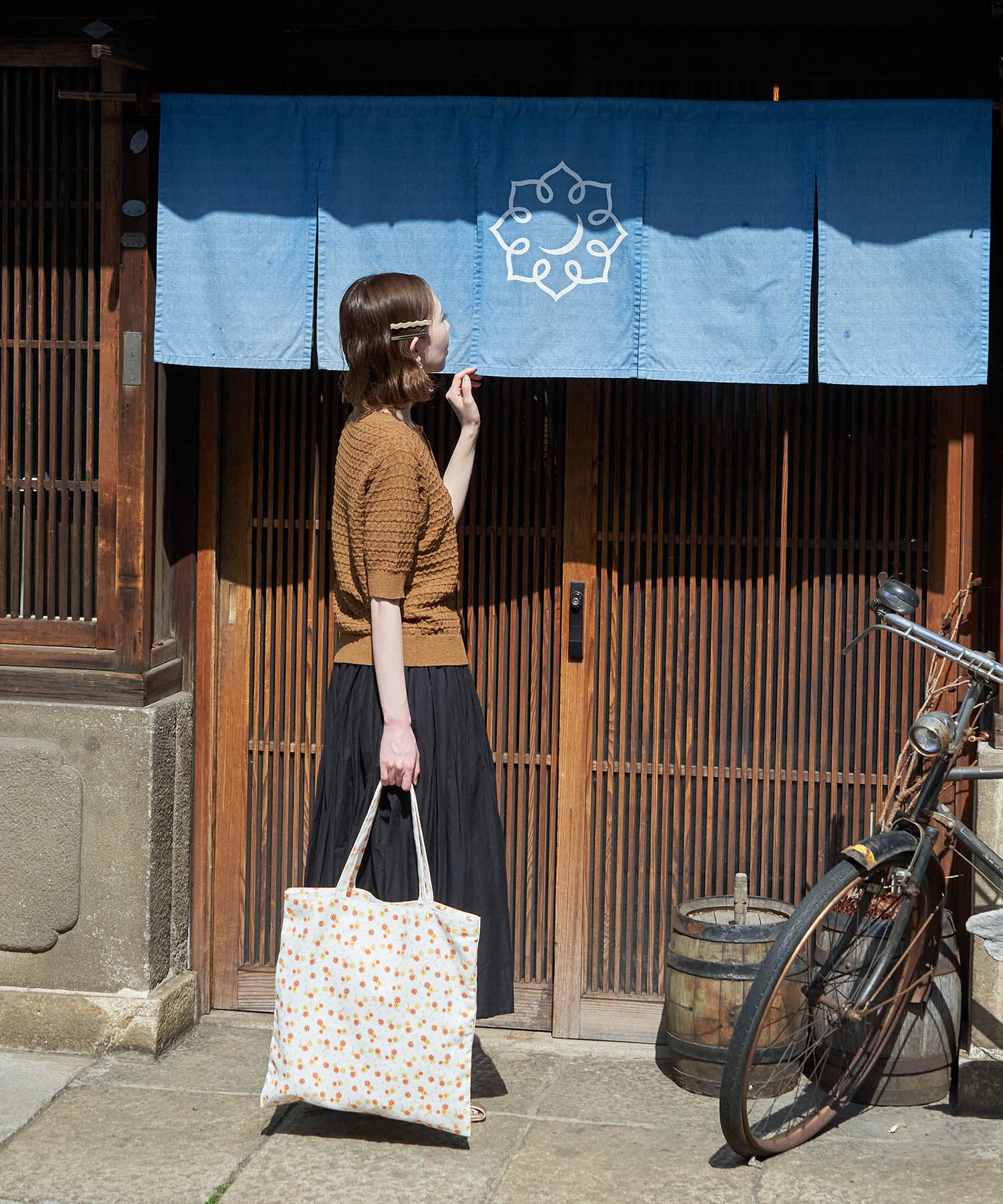 ROPE PICNIC PASSAGE「アデリアレトロ&times;ROPE' PICNIC/レトロ柄トートバッグ」|トートバッグ|