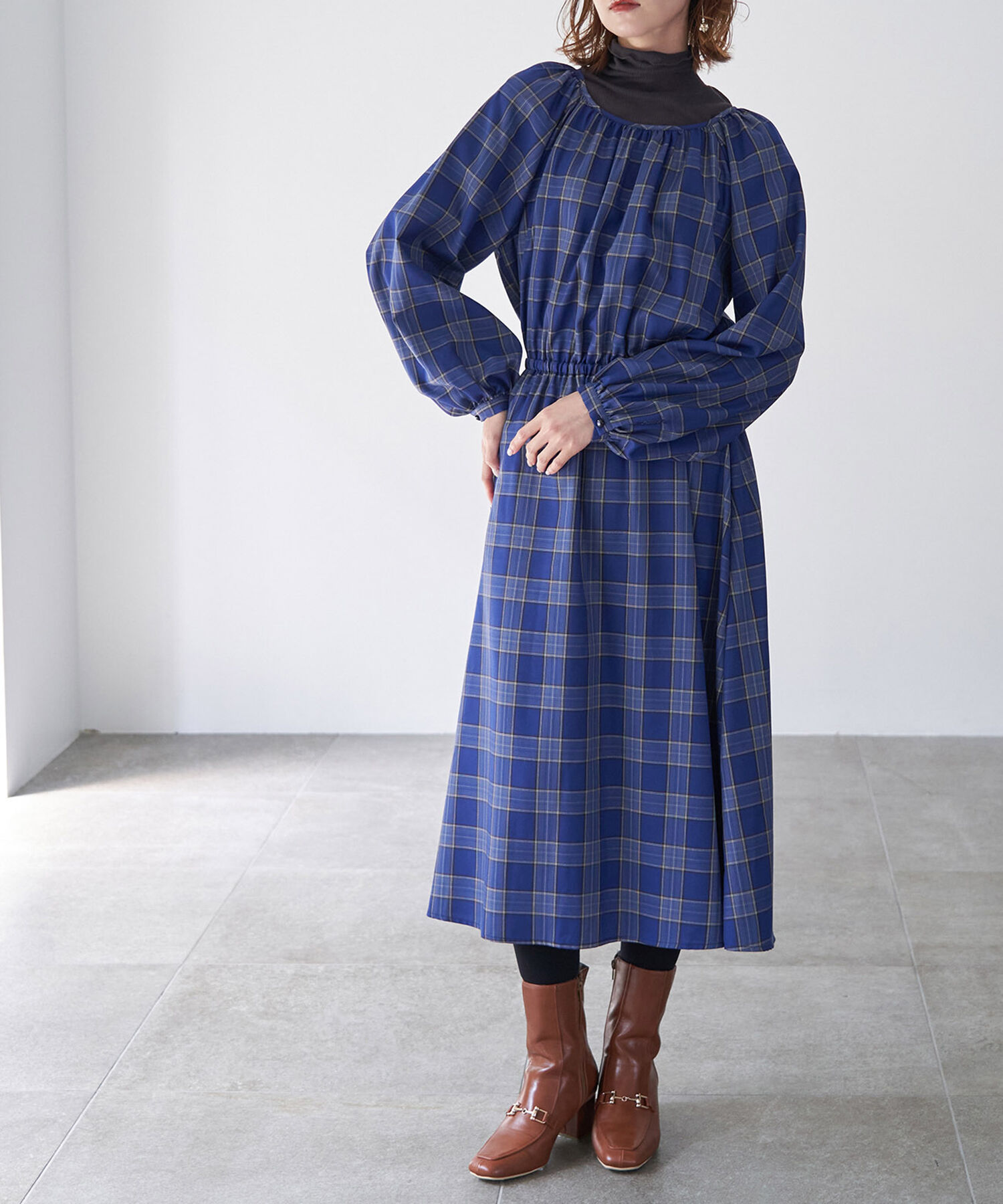 Rope&rsquo;Picnic「午後の紅茶&times;ROPE' PICNIC/チェックワンピース/リンクコーデ 」|ワンピース|