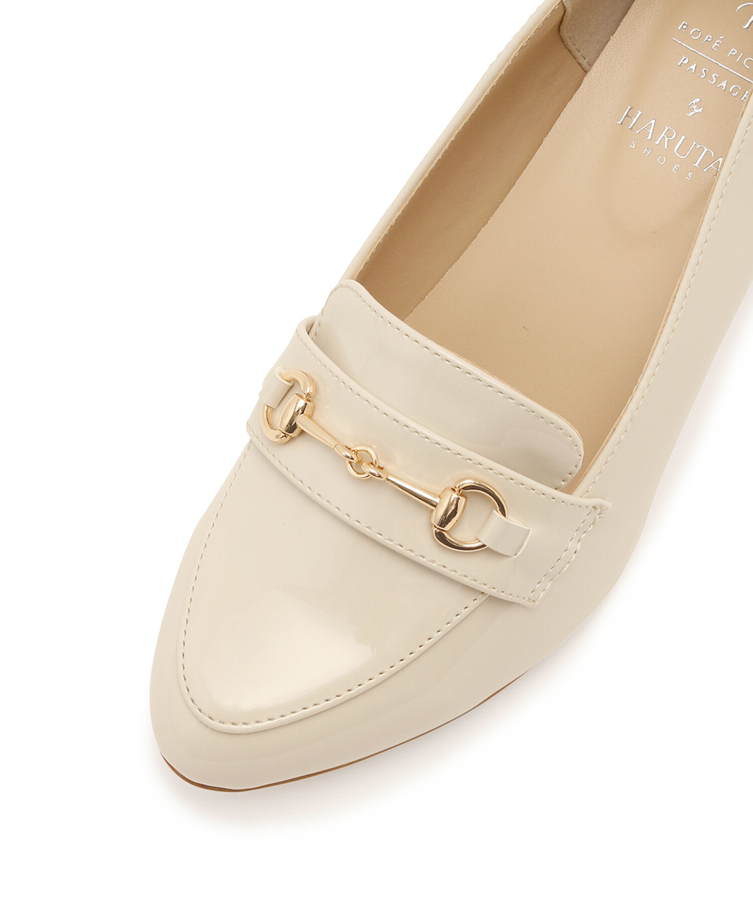 ROPE PICNIC PASSAGE「ROPE' PICNIC PASSAGE byHARUTA/エナメルビット付ヒールアップローファー」|ローファー|