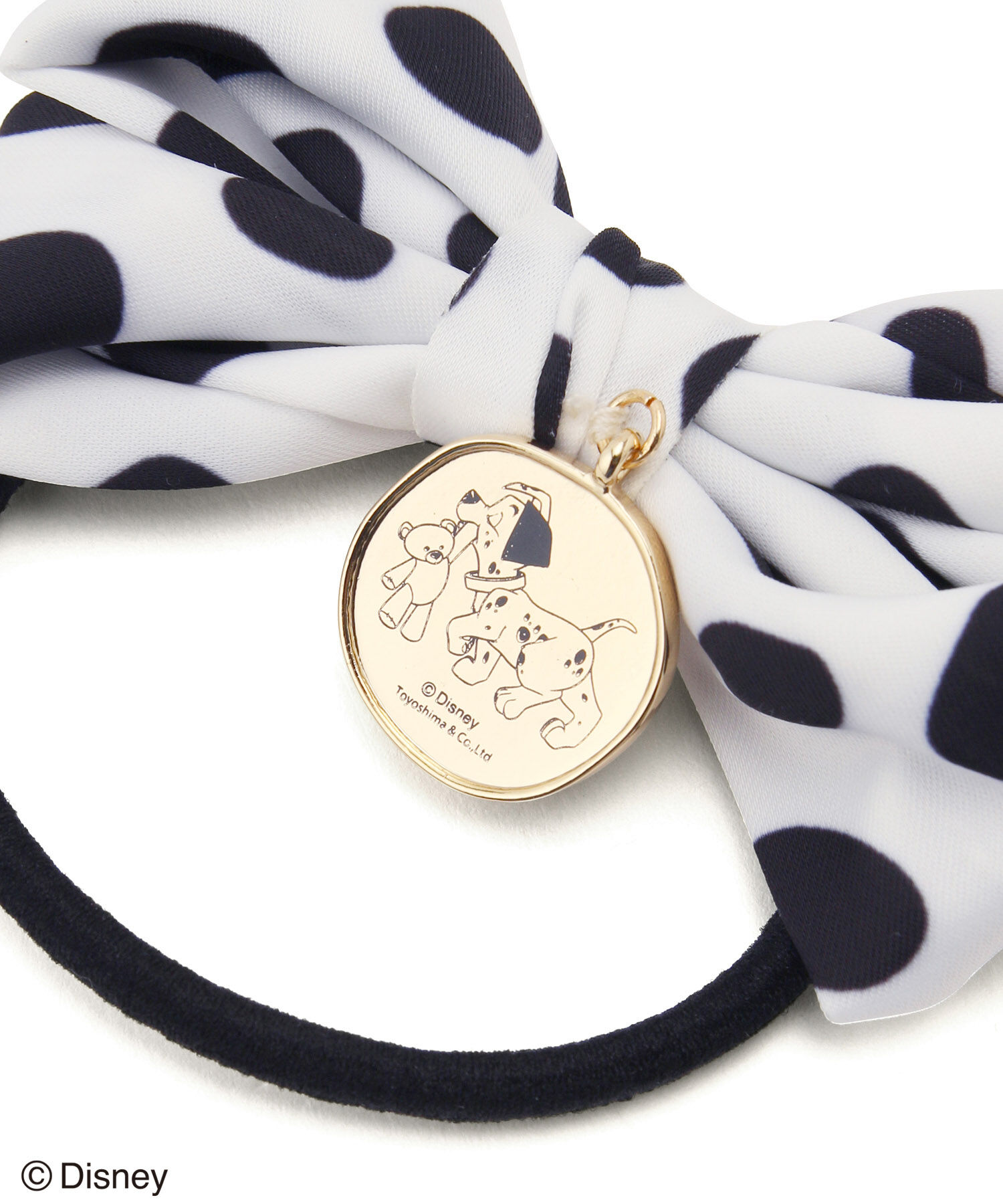 ROPE PICNIC PASSAGE「【101匹わんちゃん】コインチャーム付き立体リボンポニー」|ヘアゴム・シュシュ|