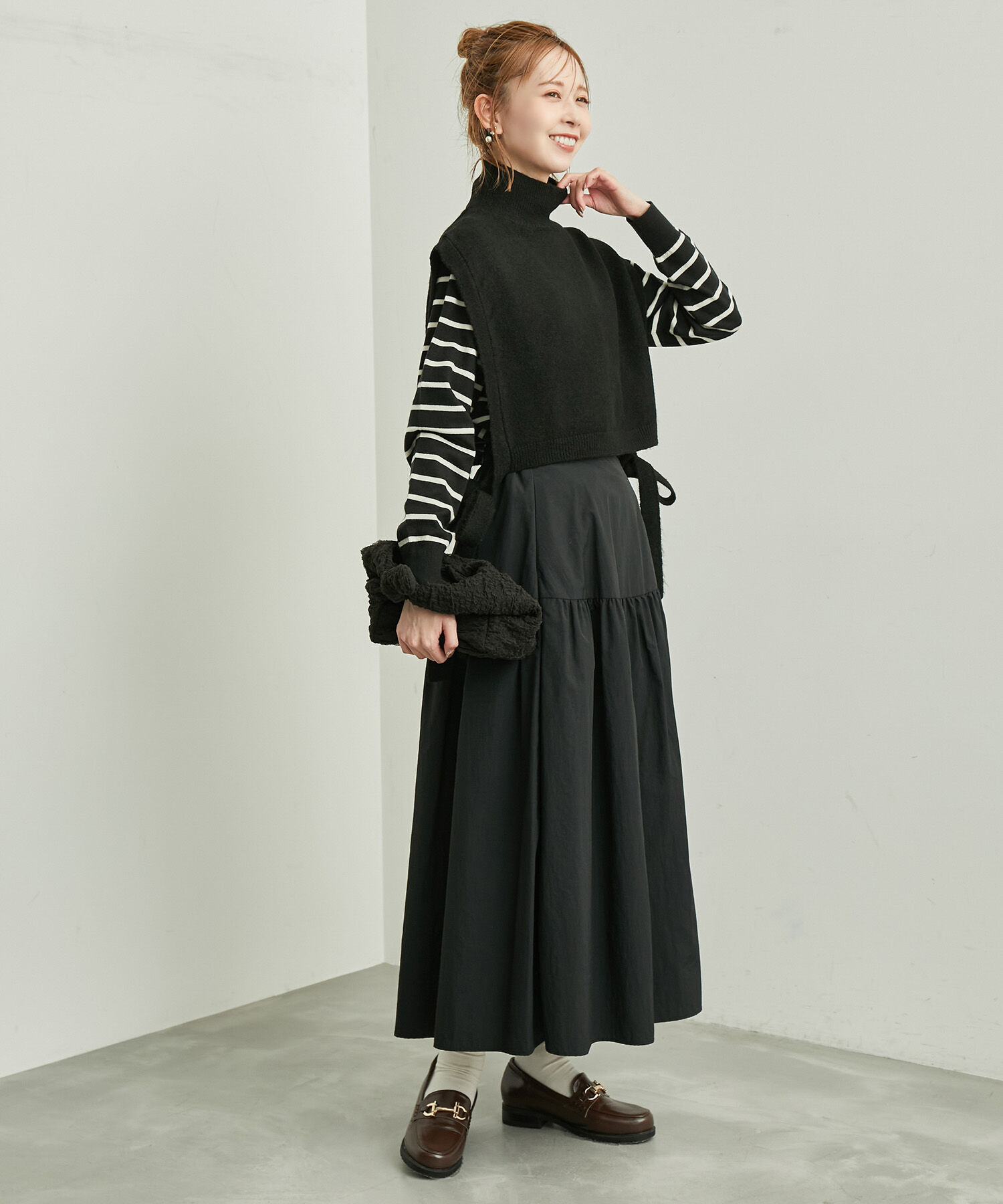 ROPE PICNIC PASSAGE「サイドリボンレイヤードベスト」|ベスト・ジレ|