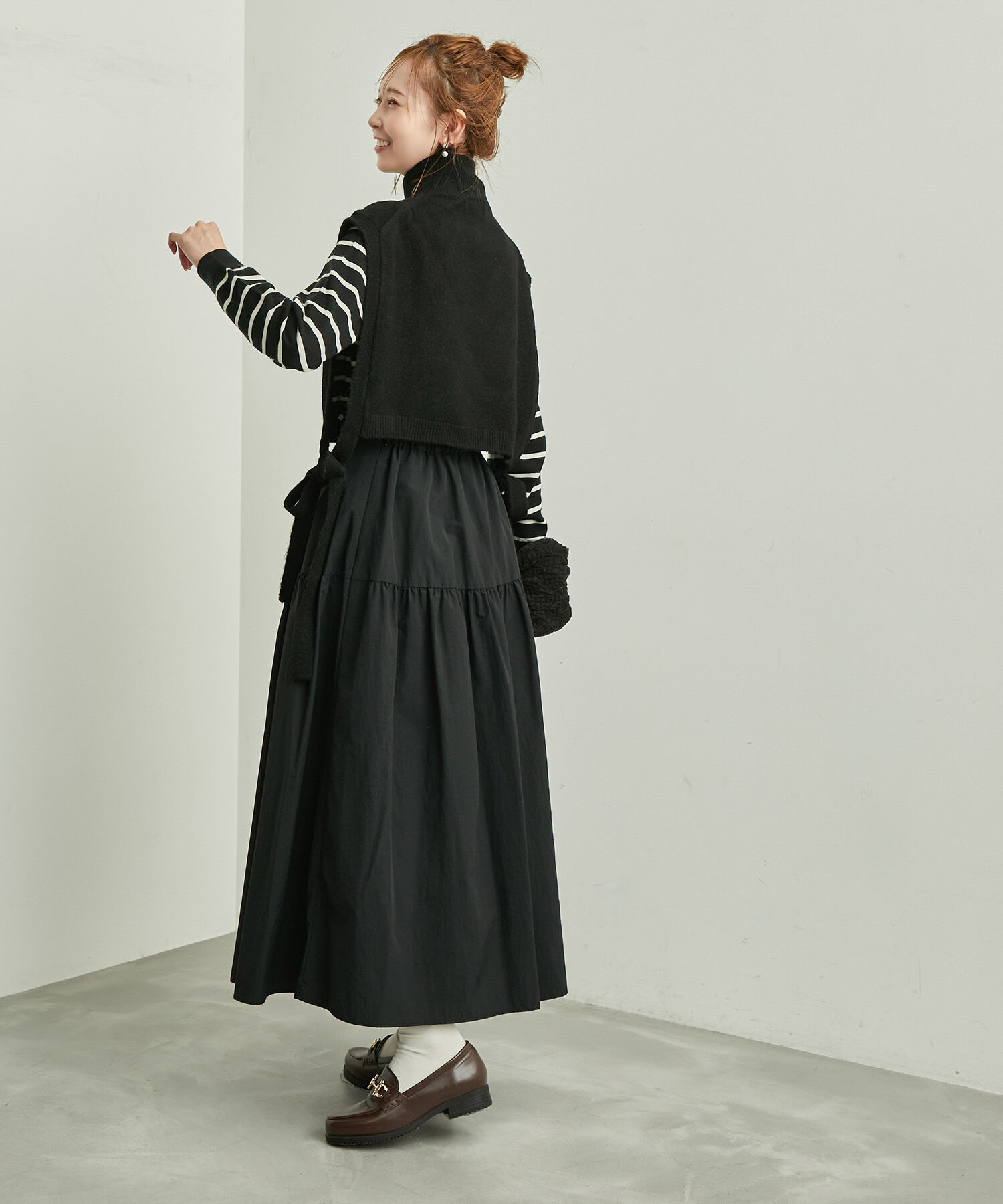 ROPE PICNIC PASSAGE「サイドリボンレイヤードベスト」|ベスト・ジレ|