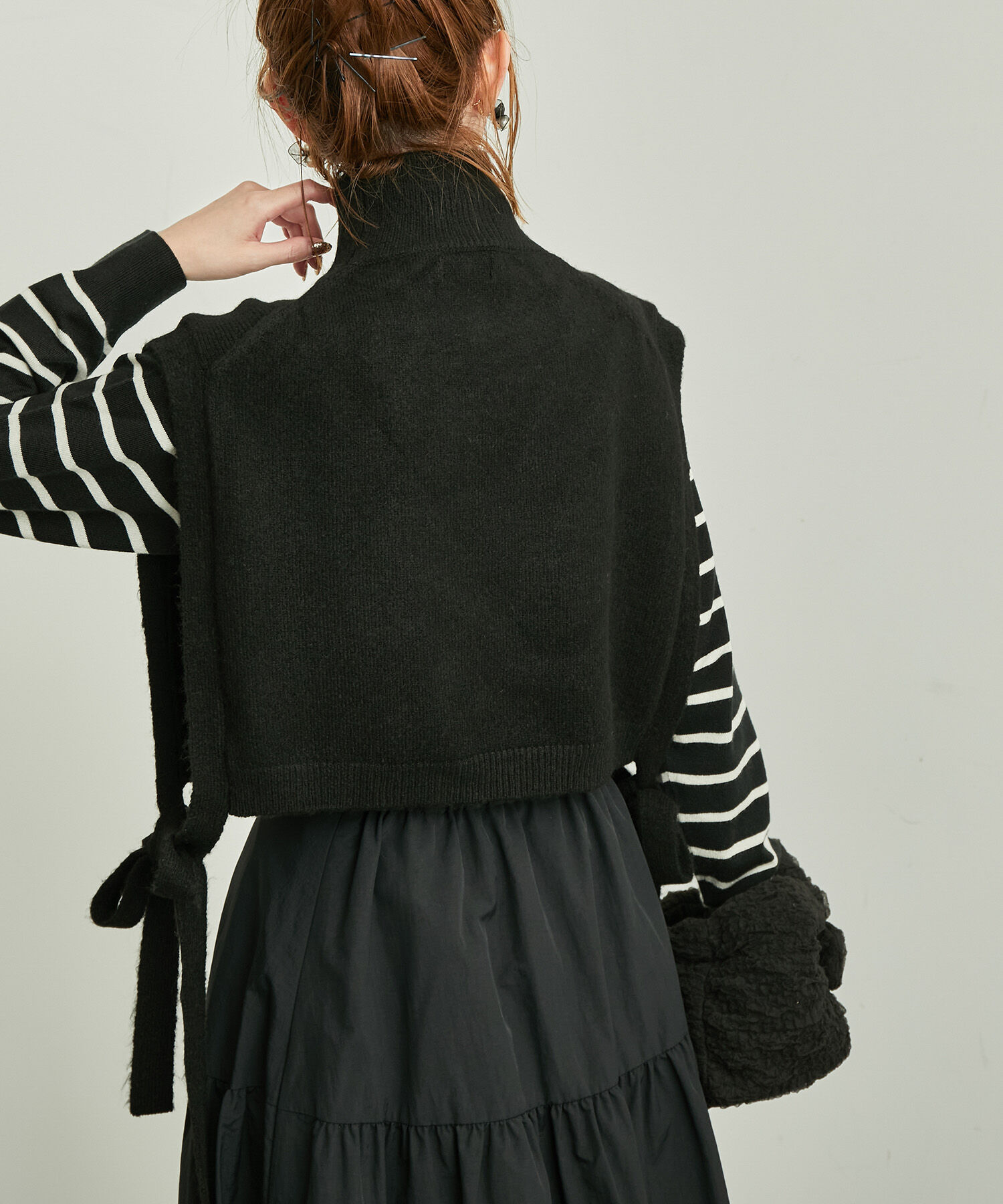 ROPE PICNIC PASSAGE「サイドリボンレイヤードベスト」|ベスト・ジレ|