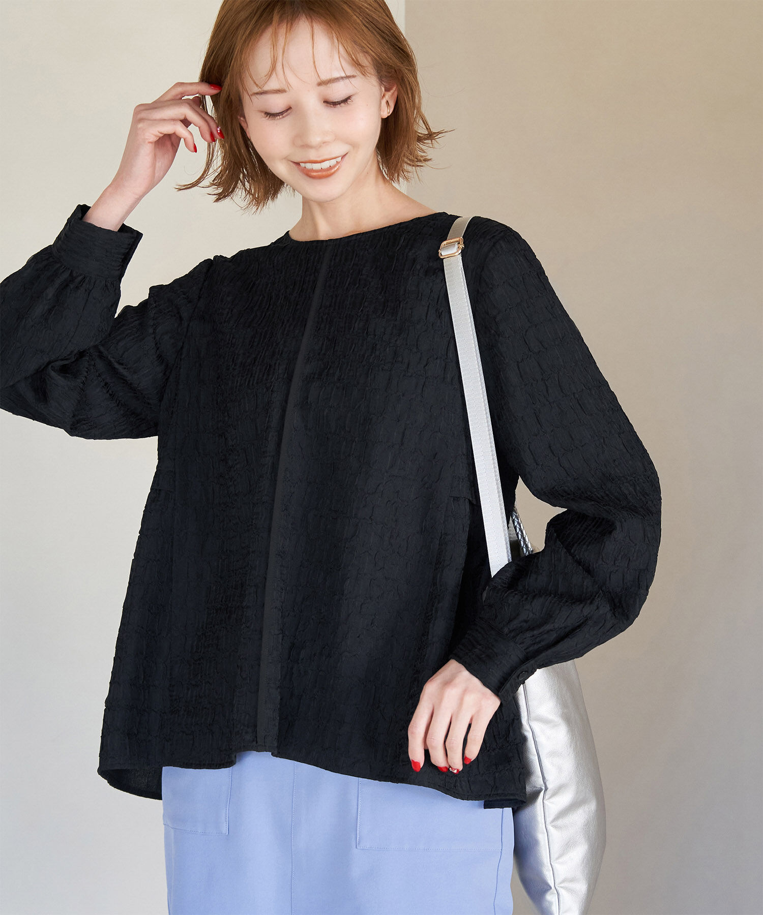 Rope&rsquo;Picnic「ジャガードチュニックブラウス」|シャツ・ブラウス|