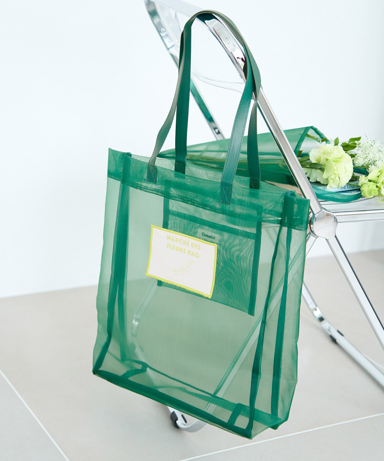 ROPE PICNIC PASSAGE「【Casselini/キャセリーニ別注】フラワーバッグSETシアービッグトート」|トートバッグ|グリーン(30)