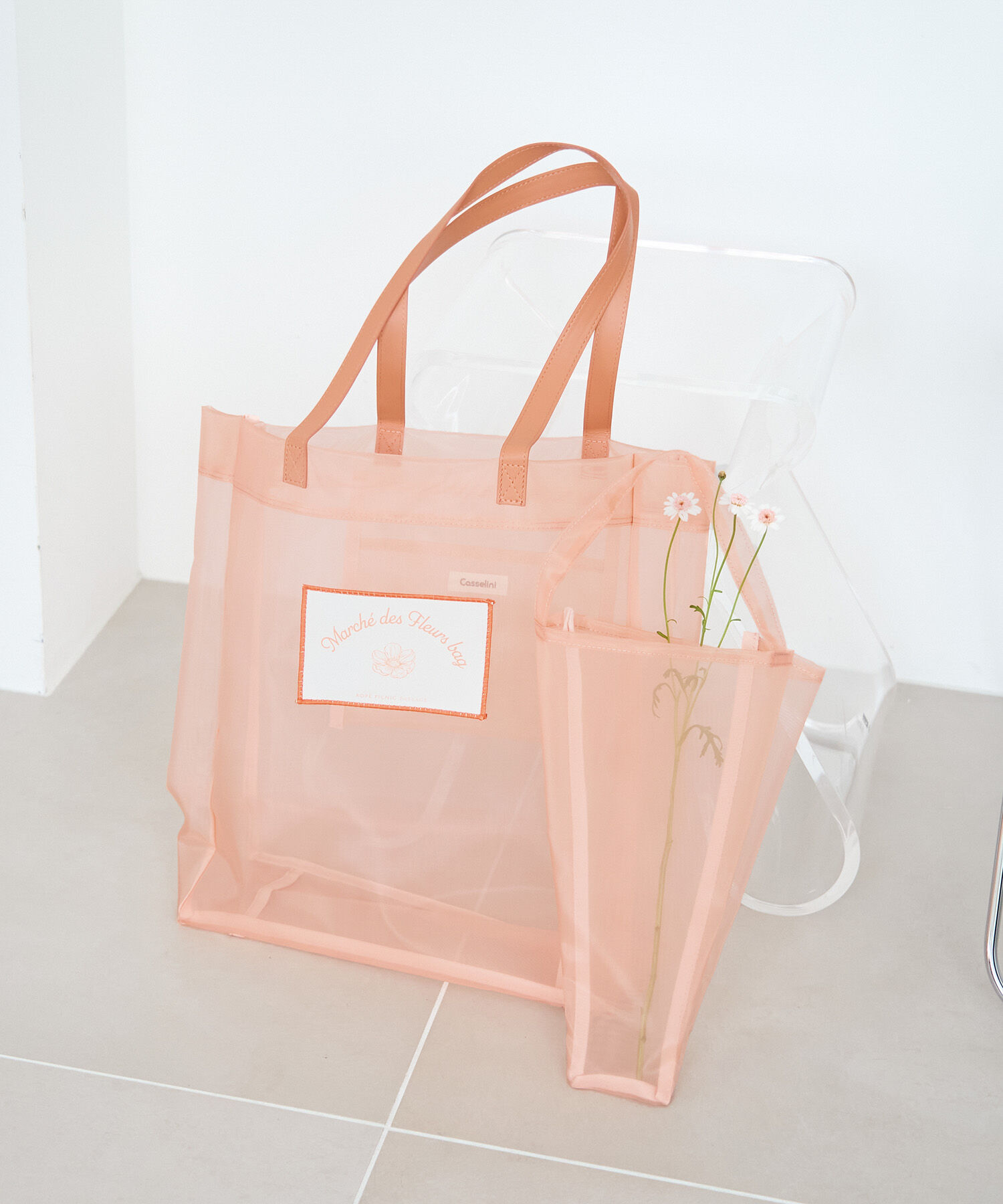 ROPE PICNIC PASSAGE「【Casselini/キャセリーニ別注】フラワーバッグSETシアービッグトート」|トートバッグ|ピンク系(65)