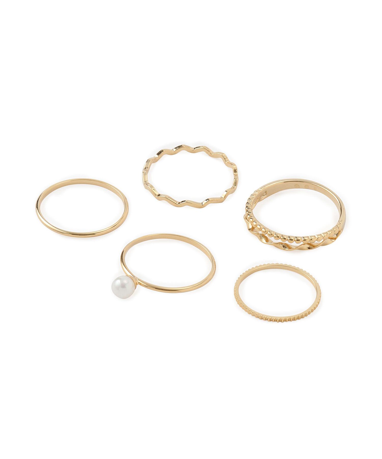 ROPE PICNIC PASSAGE「ミニパールデザインリングセット」|リング|