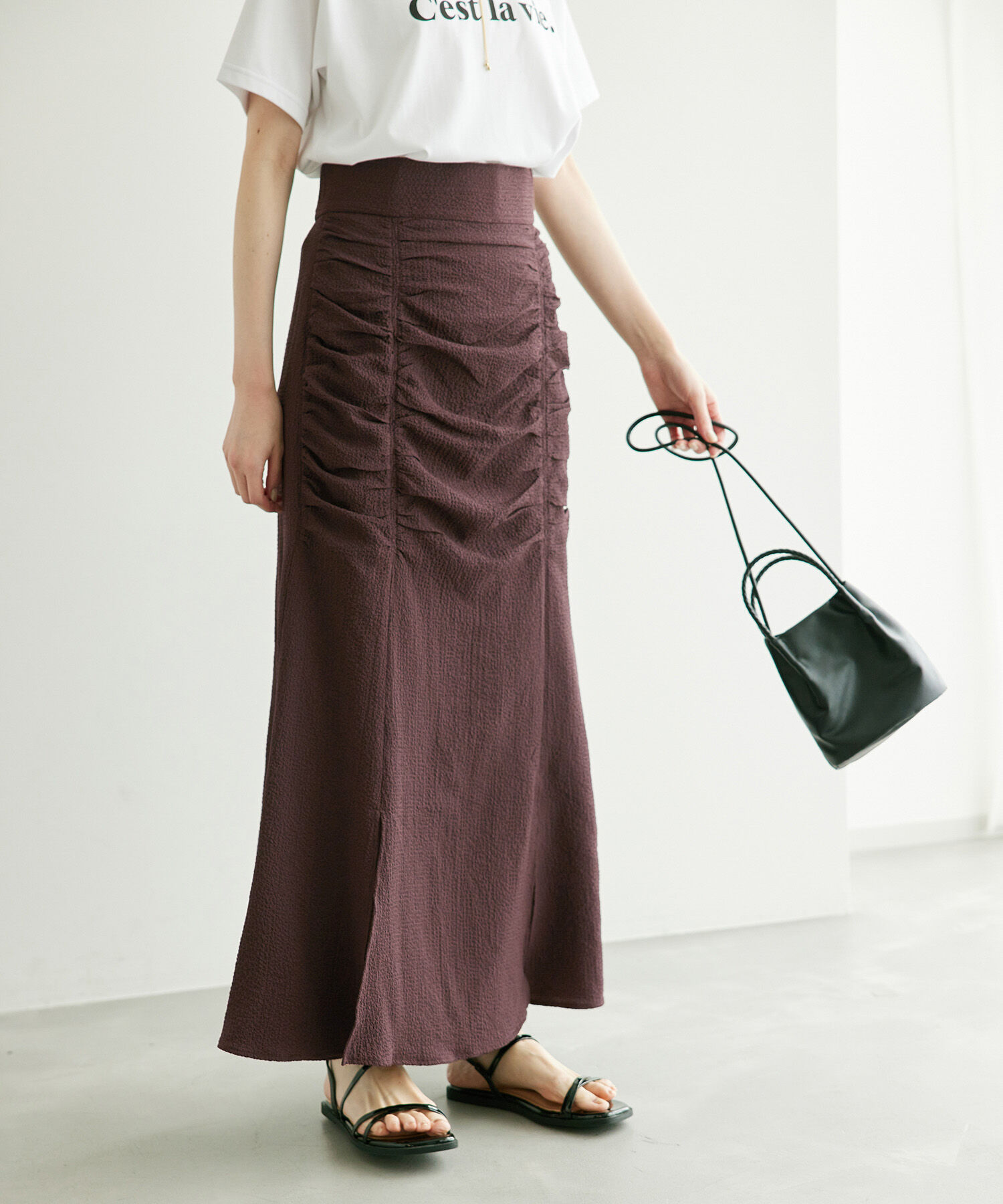 Rope&rsquo;Picnic「サイドドレープスカート」|スカート|