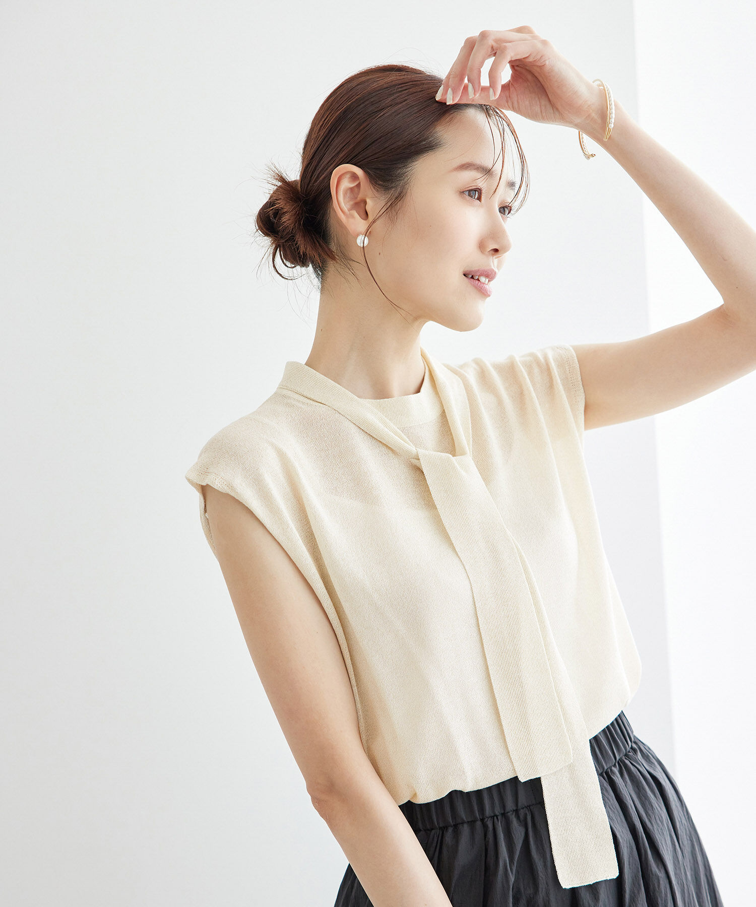 Rope&rsquo;Picnic「ラメボウタイシアーニットプルオーバー」|ニット・セーター|