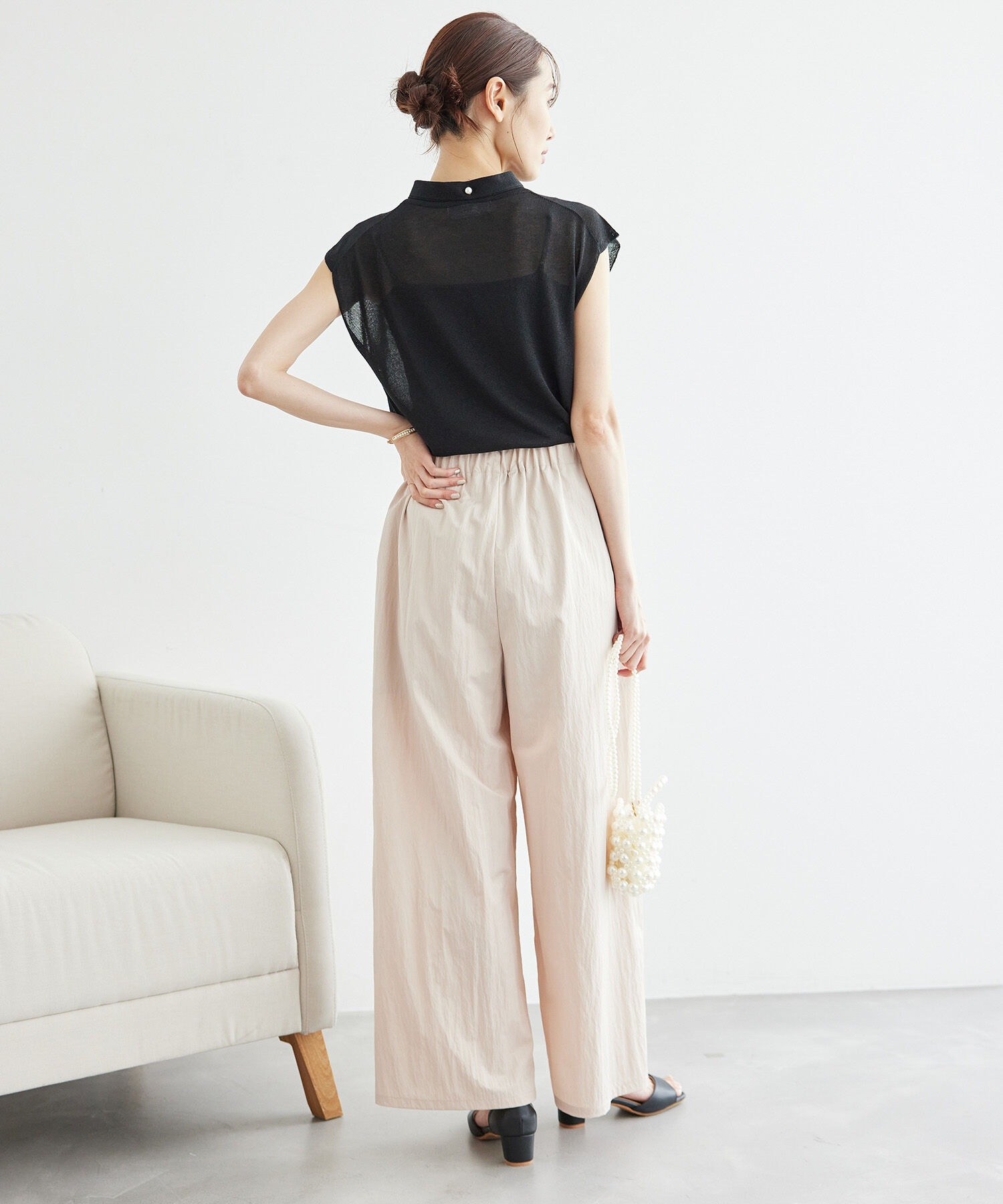 Rope&rsquo;Picnic「ラメボウタイシアーニットプルオーバー」|ニット・セーター|