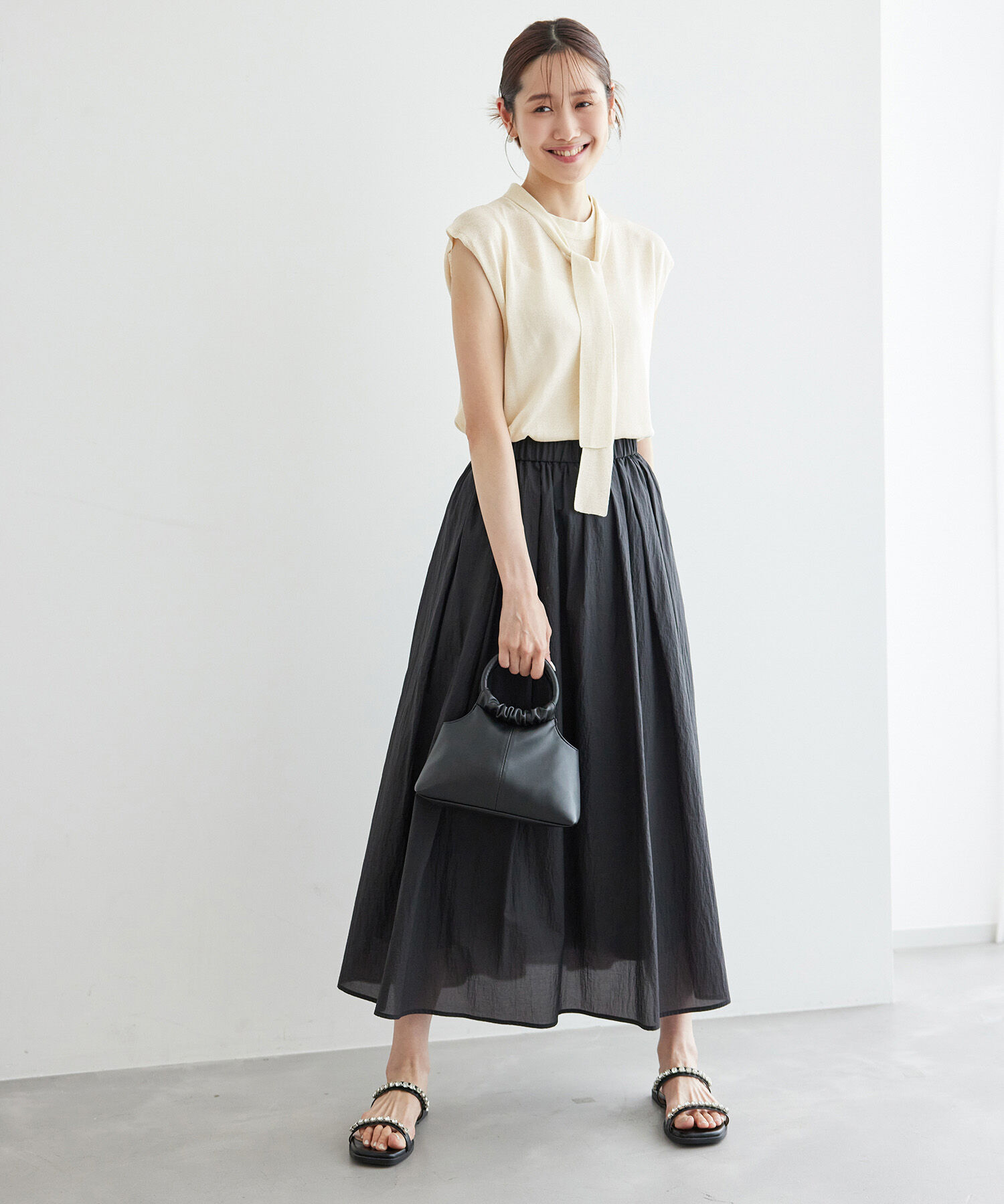 Rope&rsquo;Picnic「ラメボウタイシアーニットプルオーバー」|ニット・セーター|