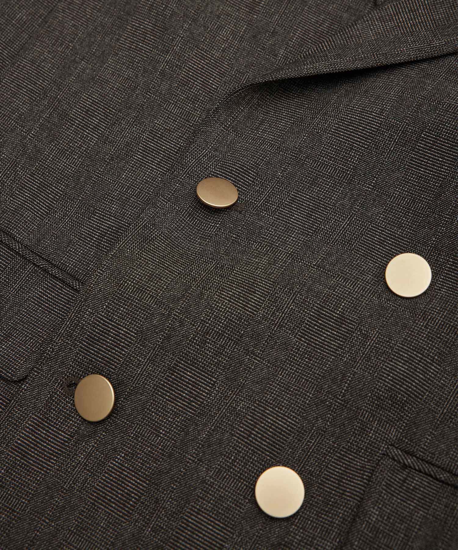 Rope&rsquo;Picnic「ウールライクサージ金ボタンジャケット(肩パットあり・半裏地)/セットアップ対応・リンクコーデ」|テーラードジャケット|