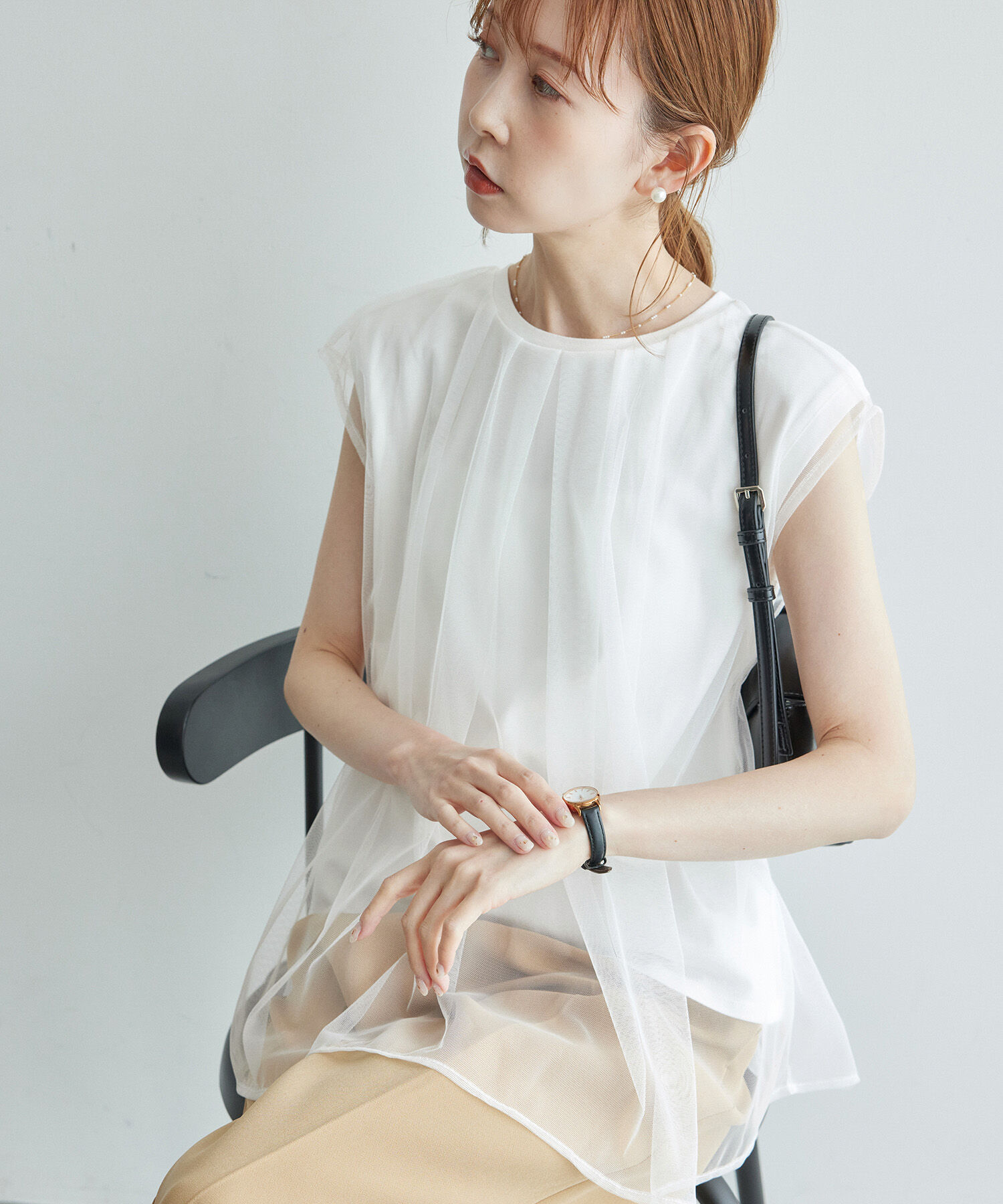 Rope&rsquo;Picnic「チュールカットトップス」|Tシャツ・カットソー|