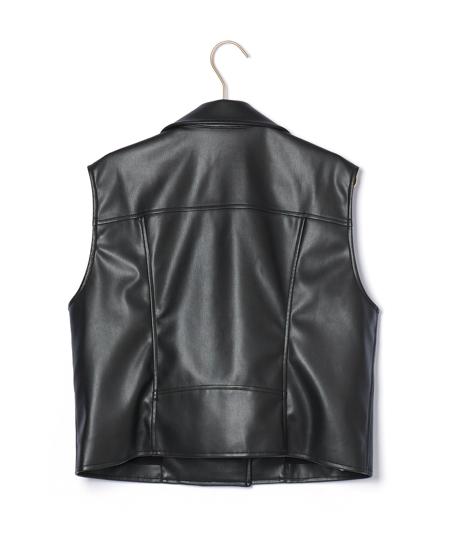 ROPE' PICNIC R「シンセティックレザーノースリーブジャケット」|ライダースジャケット|