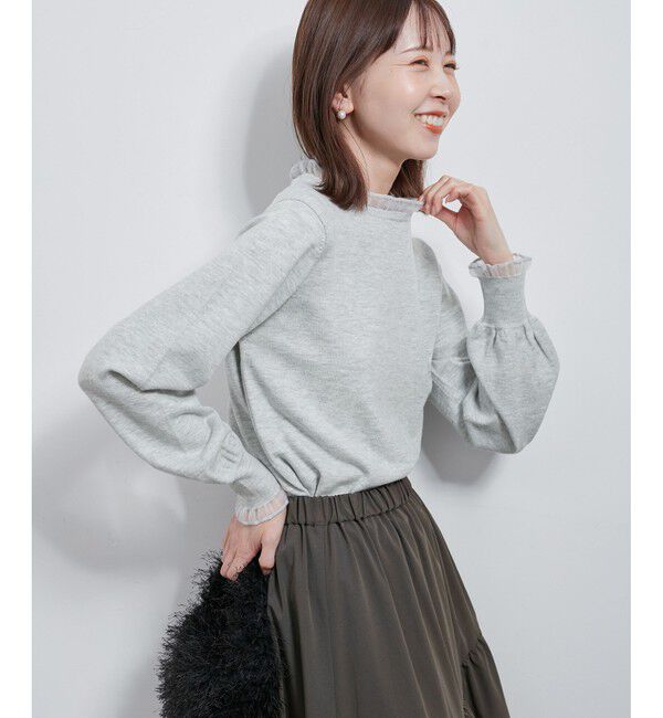 Rope&rsquo;Picnic「シアーフリルニットプルオーバー」|ニット・セーター|