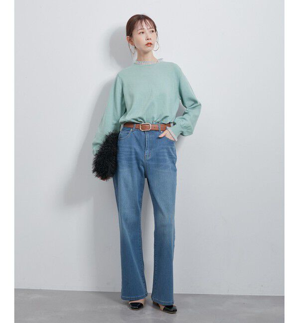 Rope&rsquo;Picnic「シアーフリルニットプルオーバー」|ニット・セーター|