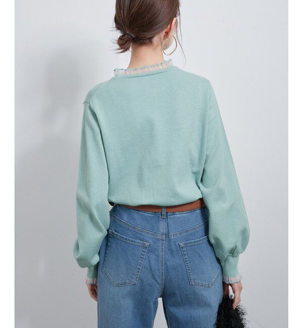 Rope&rsquo;Picnic「シアーフリルニットプルオーバー」|ニット・セーター|