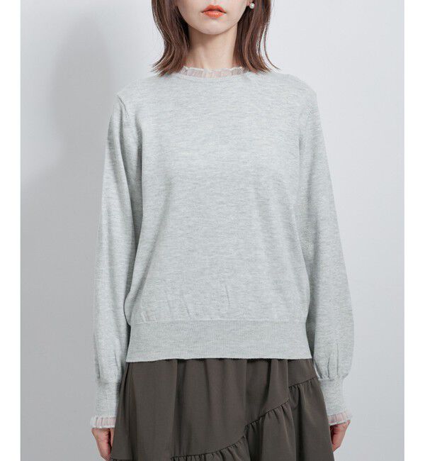 Rope&rsquo;Picnic「シアーフリルニットプルオーバー」|ニット・セーター|