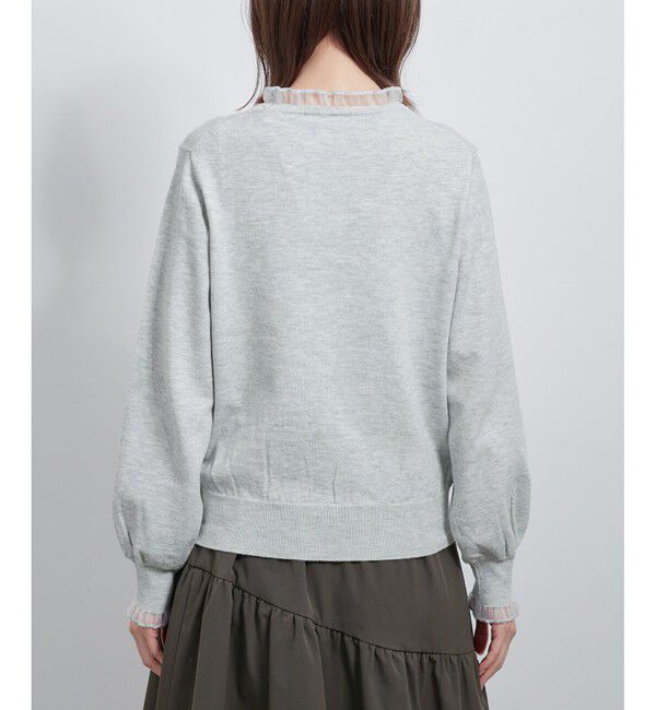 Rope&rsquo;Picnic「シアーフリルニットプルオーバー」|ニット・セーター|