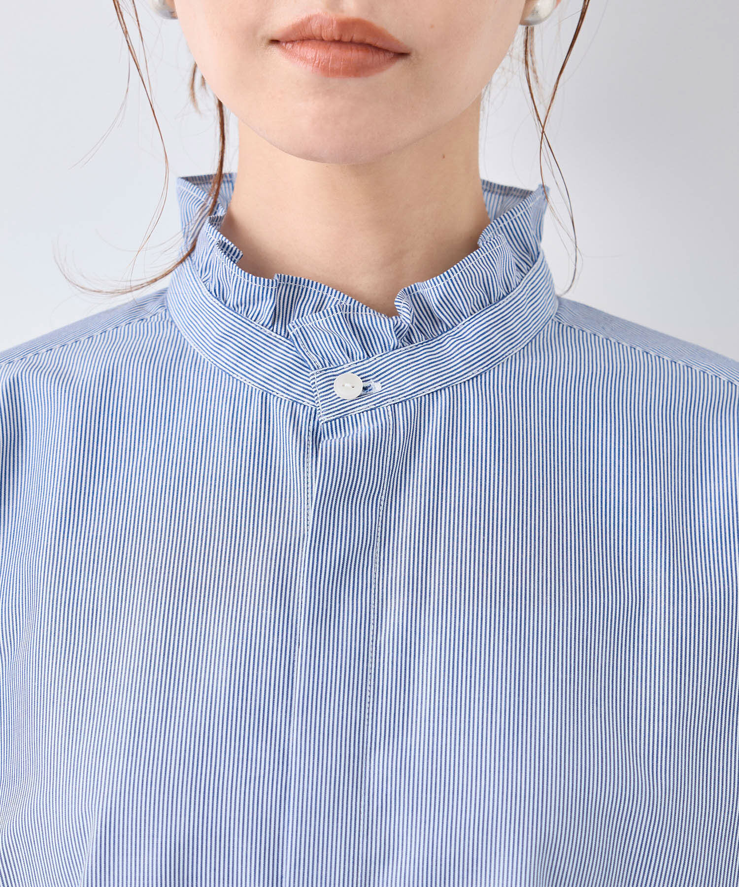 Rope&rsquo;Picnic「無地・ストライプフリルシャツ」|シャツ・ブラウス|