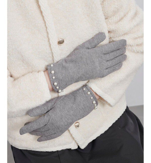 ROPE PICNIC PASSAGE「パール/リブジャージーグローブ」|手袋|