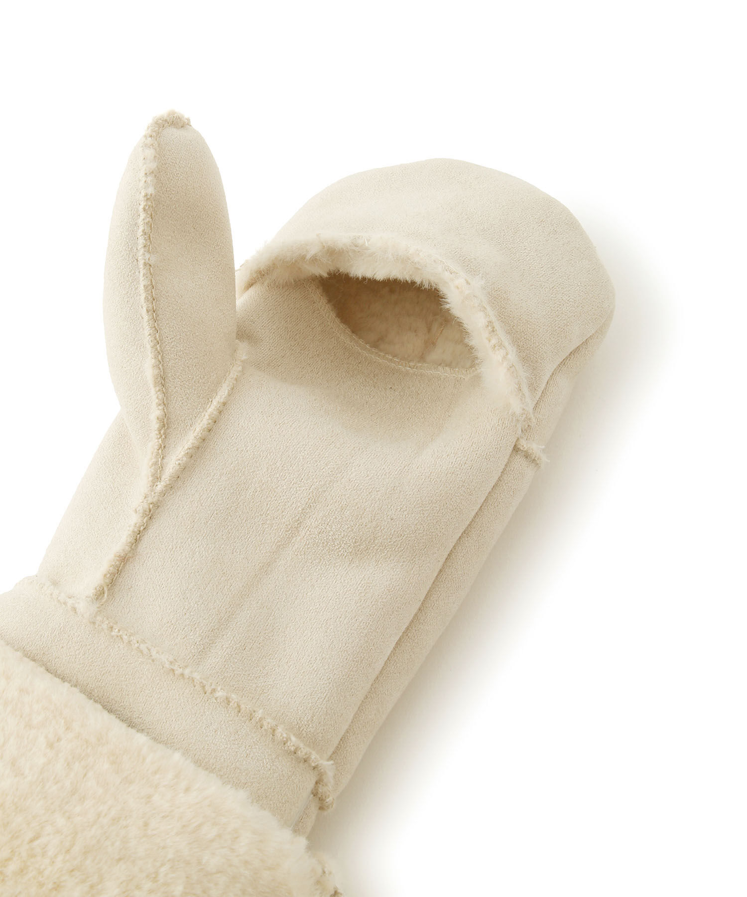 ROPE PICNIC PASSAGE「洗える・2WAY/ショルダー付きムートンライクミトングローブ」|手袋|