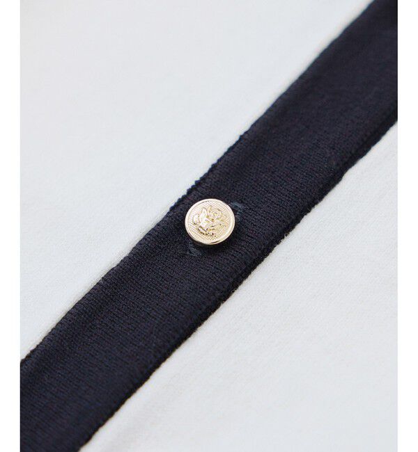 Rope&rsquo;Picnic「ライン入りクルーネックニットカーディガン/アンチピリング・洗濯機OK」|カーディガン|