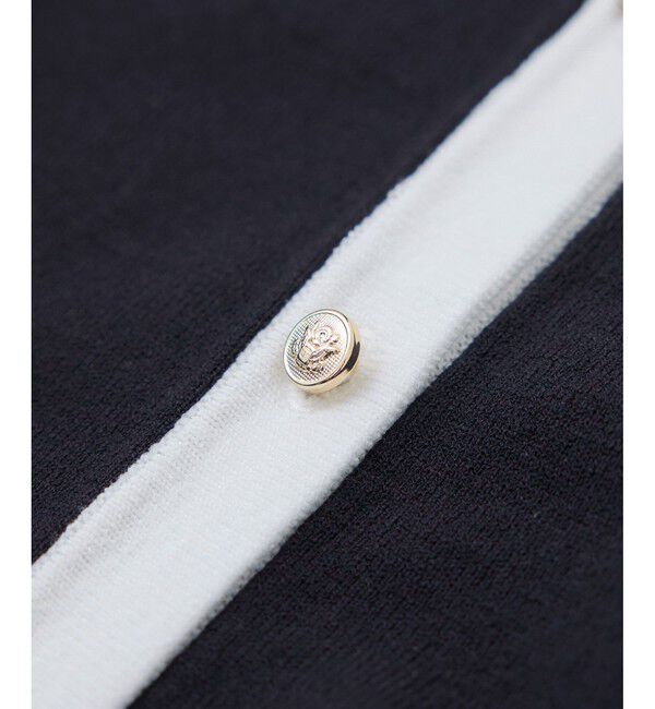 Rope&rsquo;Picnic「ライン入りクルーネックニットカーディガン/アンチピリング・洗濯機OK」|カーディガン|