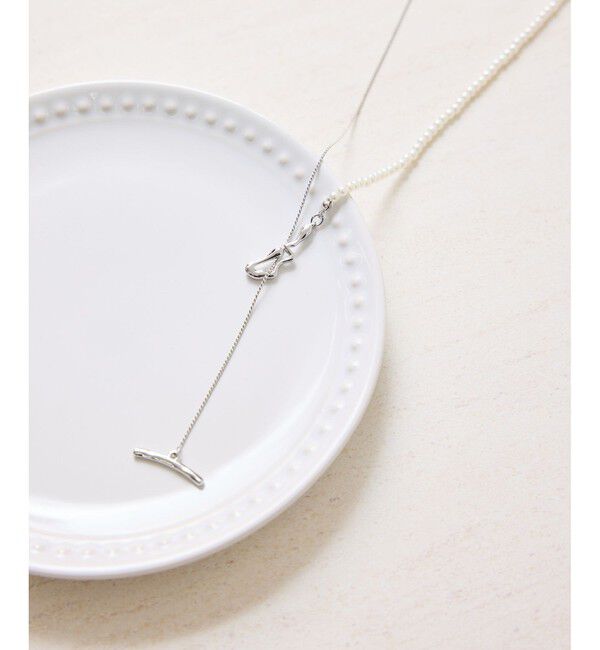 ROPE PICNIC PASSAGE「パール&times;チェーンラリエットネックレス」|ネックレス|シルバー