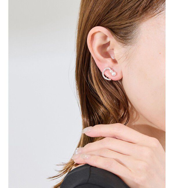 ROPE PICNIC PASSAGE「パールデザインサークルクリップイヤリング」|イヤリング|