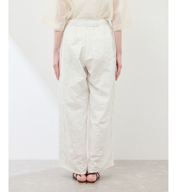 Rope&rsquo;Picnic「3D刺繍レースワイドパンツ/リンクコーデ」|チノ|