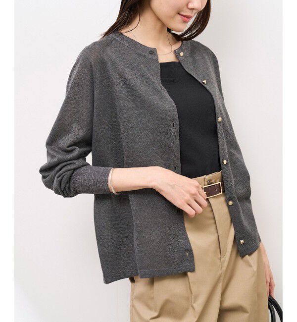 Rope&rsquo;Picnic「【emur/エミュール】インターシャバックロゴカーディガン」|カーディガン|