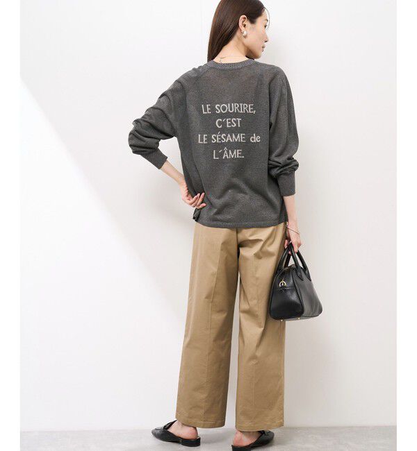 Rope&rsquo;Picnic「【emur/エミュール】インターシャバックロゴカーディガン」|カーディガン|