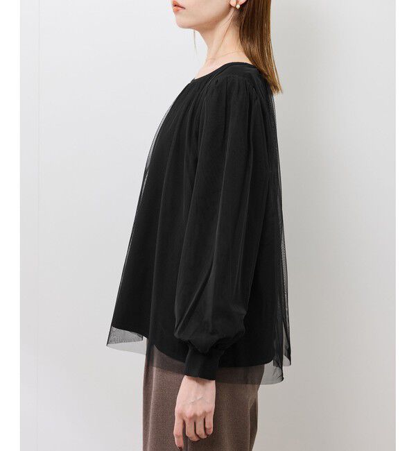 Rope&rsquo;Picnic「チュールドッキングボリュームスリーブニットプルオーバー」|ニット・セーター|