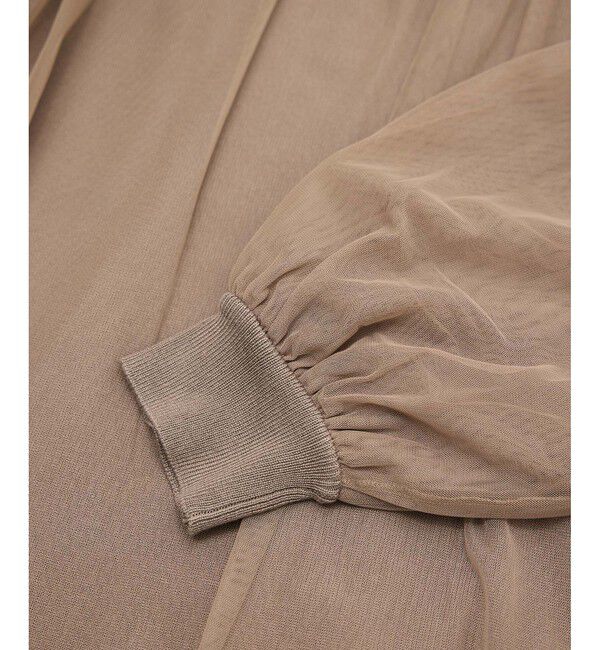 Rope&rsquo;Picnic「チュールドッキングボリュームスリーブニットプルオーバー」|ニット・セーター|