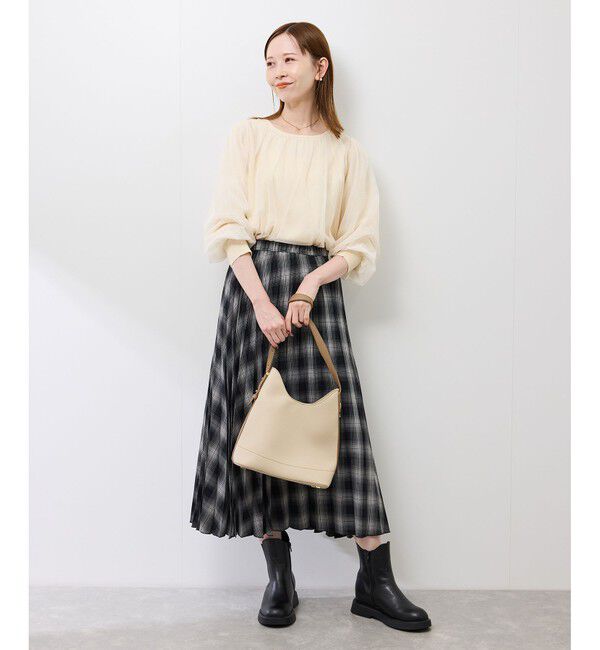 Rope&rsquo;Picnic「チュールドッキングボリュームスリーブニットプルオーバー」|ニット・セーター|