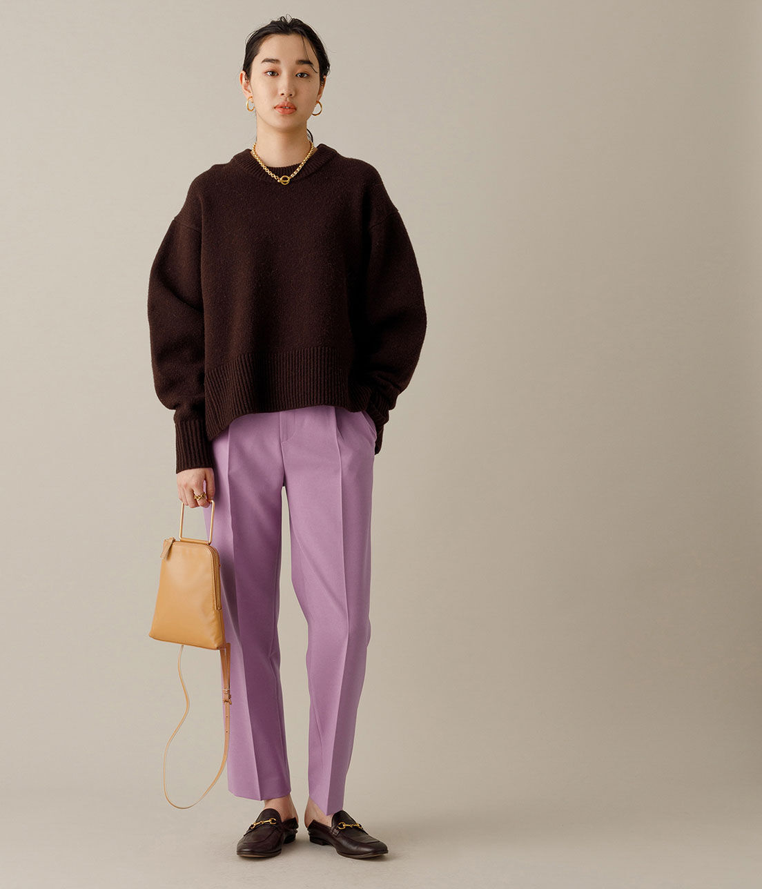 ADAM ET ROPE'「＜洗える＞スリムスラックス」|スラックス|