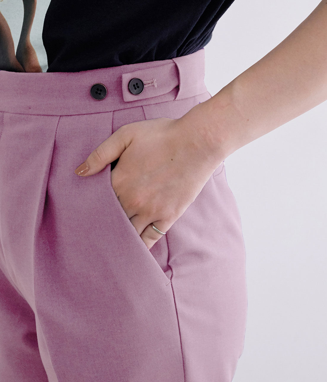 ADAM ET ROPE'「＜洗える＞スリムスラックス」|スラックス|