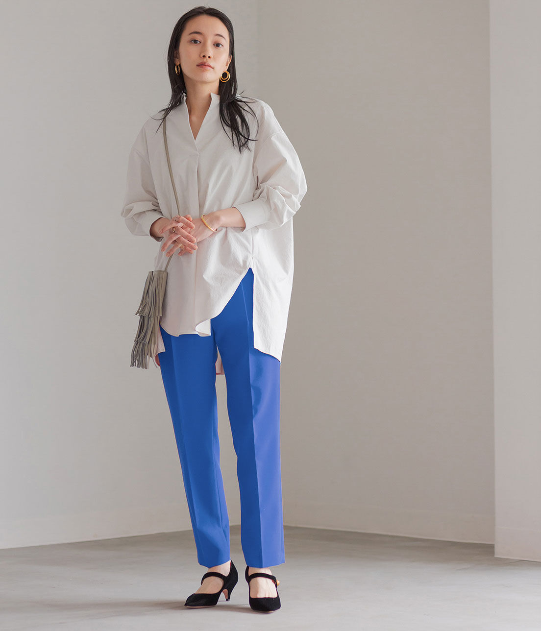 ADAM ET ROPE'「＜洗える＞スリムスラックス」|スラックス|