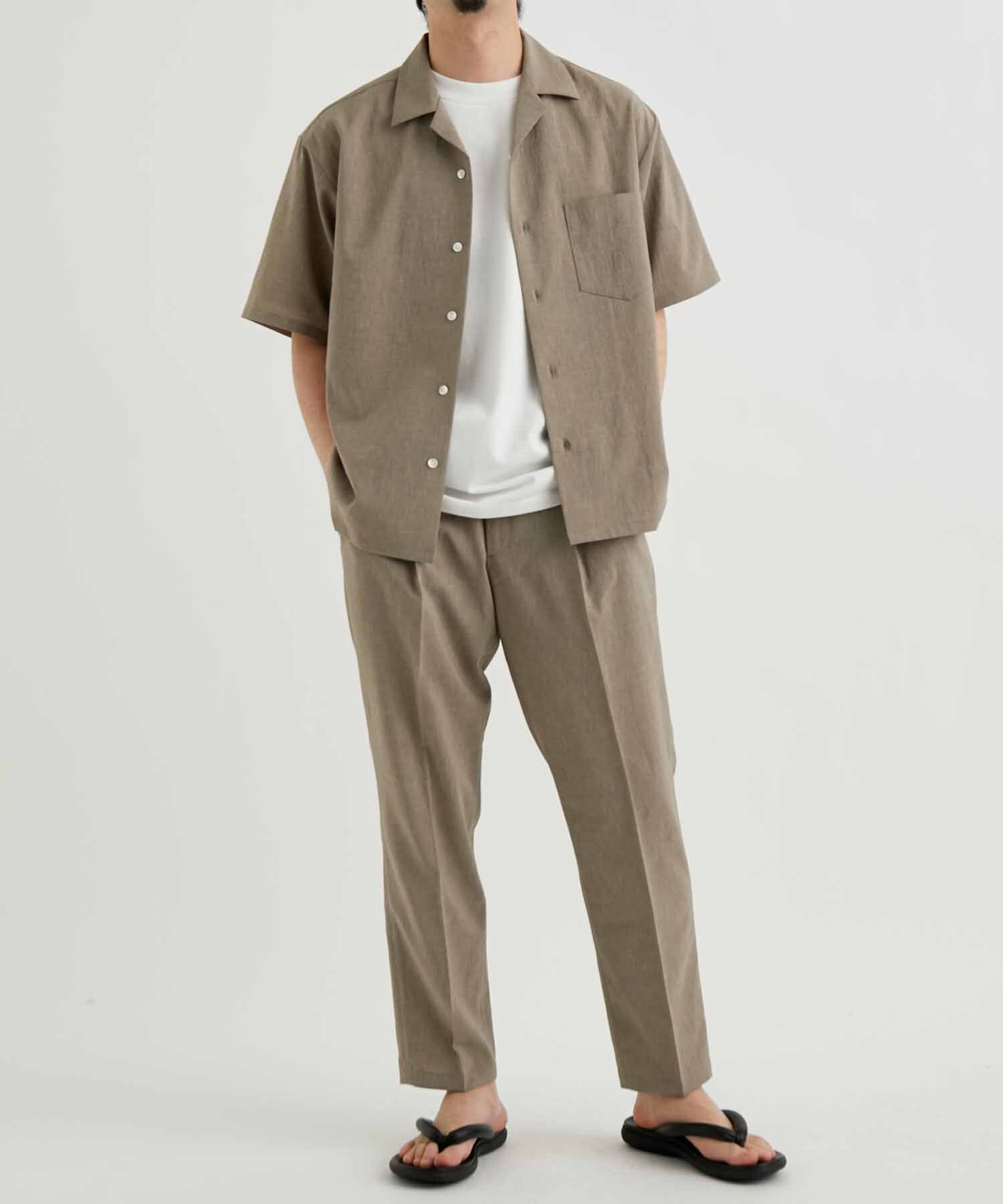 ADAM ET ROPE'「オープンカラーシャツ＆イージーパンツ セットアップ/イージーケア/吸水速乾」|スーツ|