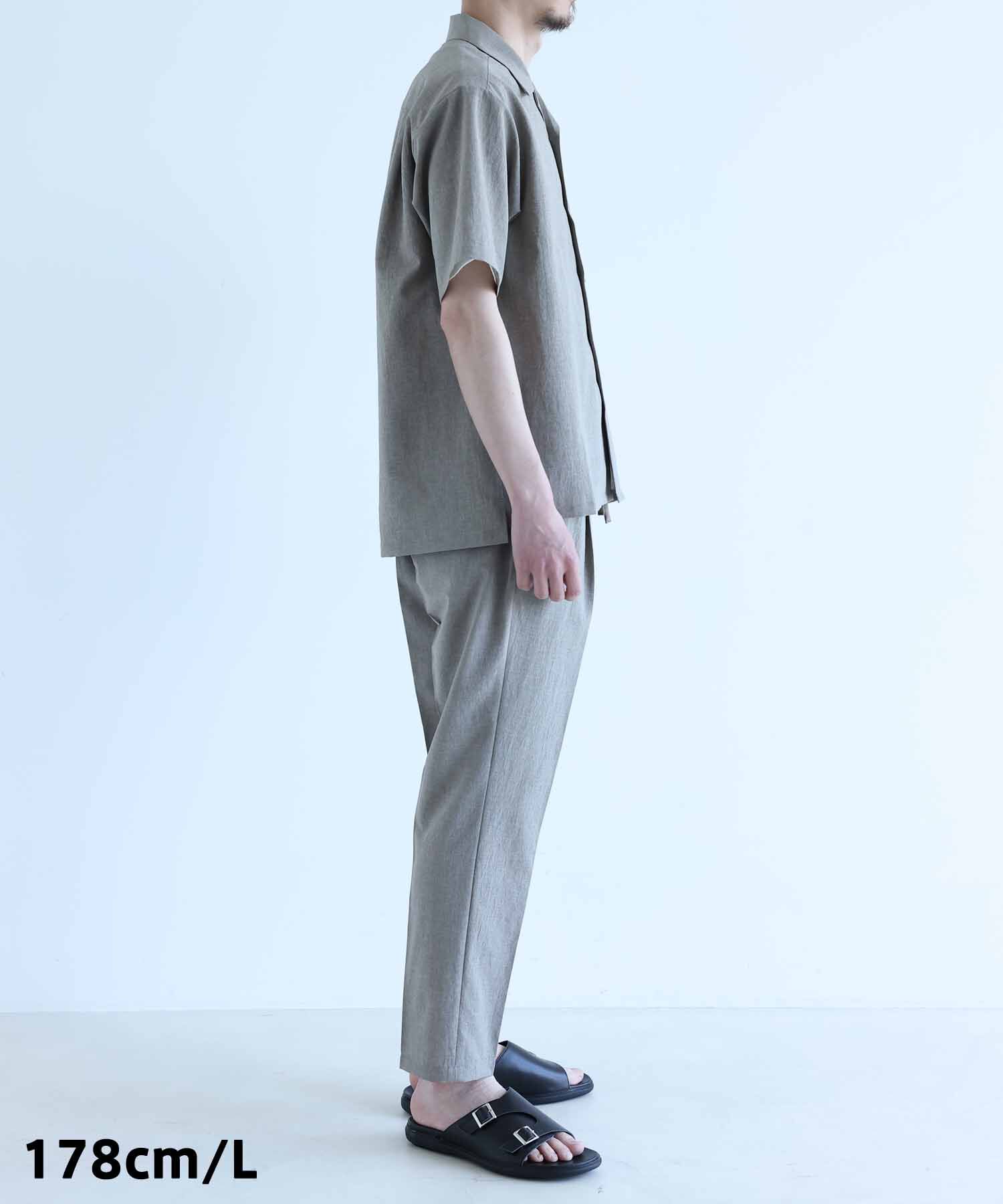 ADAM ET ROPE'「オープンカラーシャツ＆イージーパンツ セットアップ/イージーケア/吸水速乾」|スーツ|