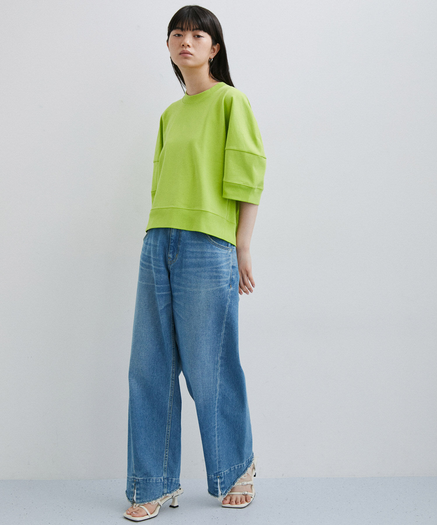 ADAM ET ROPE'「【サステナブル】クロップドTEE」|Tシャツ・カットソー|