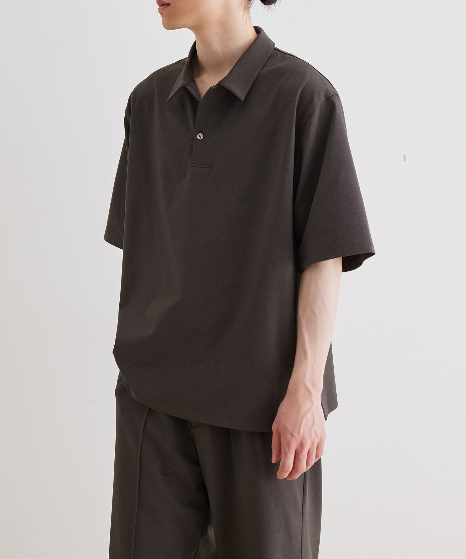 ADAM ET ROPE'「ボックスシルエット ジャージー ポロシャツ / イージーケア / ユニセックス / 吸水速乾」|ポロシャツ|