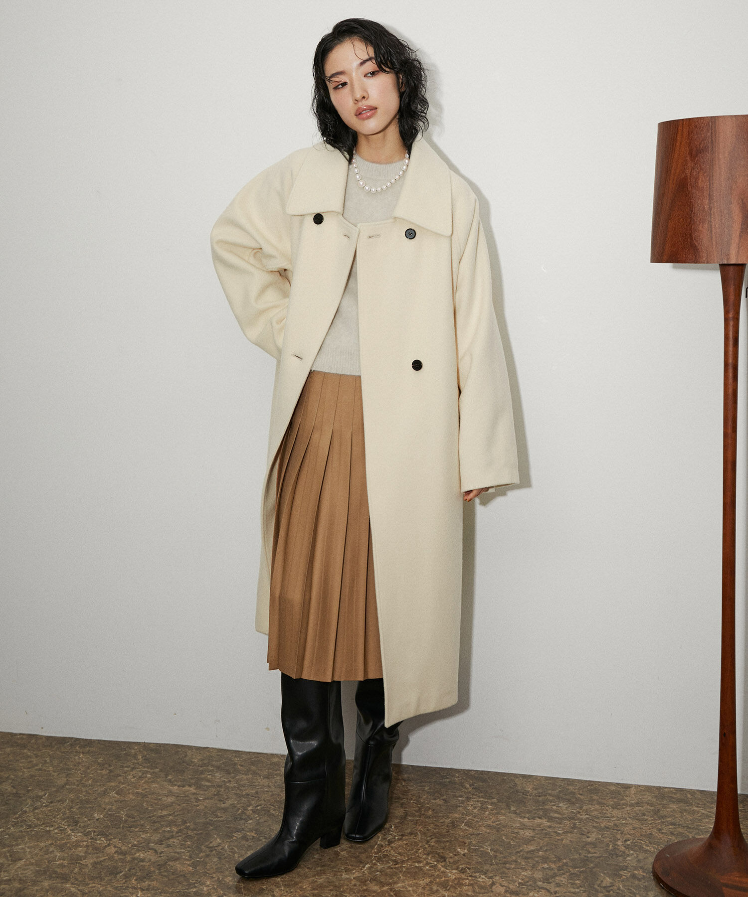 ADAM ET ROPE'「ナロースクエアトゥロングブーツ」|その他|