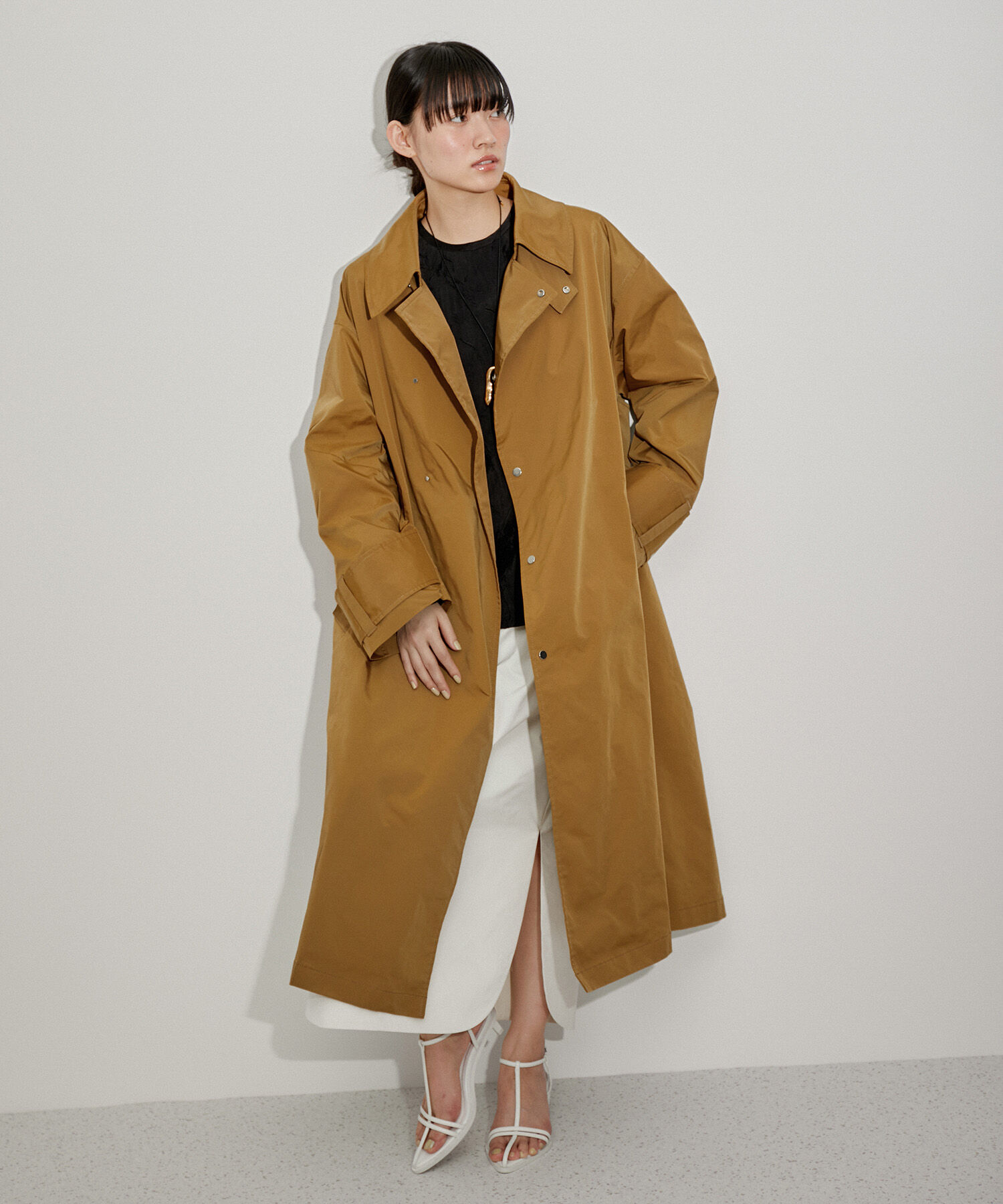 ADAM ET ROPE'「【サステナブル】バルマカーンコート」|ステンカラーコート|