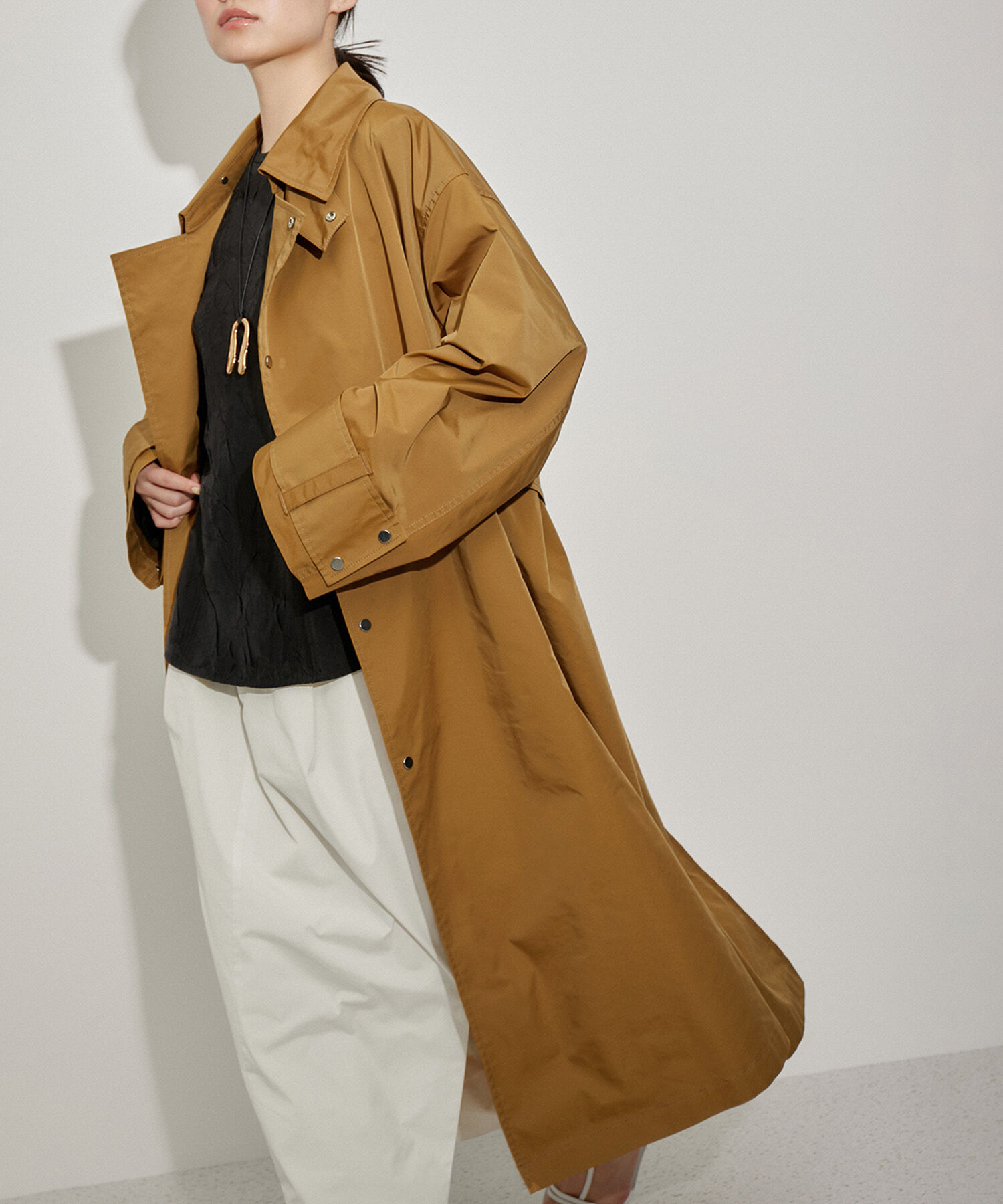 ADAM ET ROPE'「【サステナブル】バルマカーンコート」|ステンカラーコート|