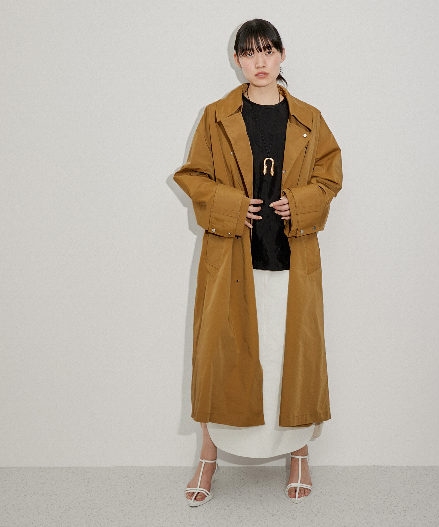 ADAM ET ROPE'「【サステナブル】バルマカーンコート」|ステンカラーコート|