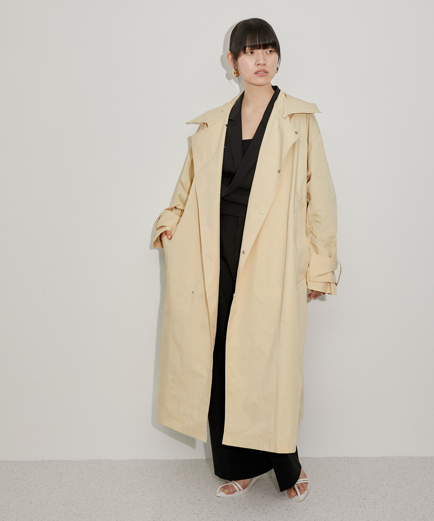 ADAM ET ROPE'「【サステナブル】バルマカーンコート」|ステンカラーコート|