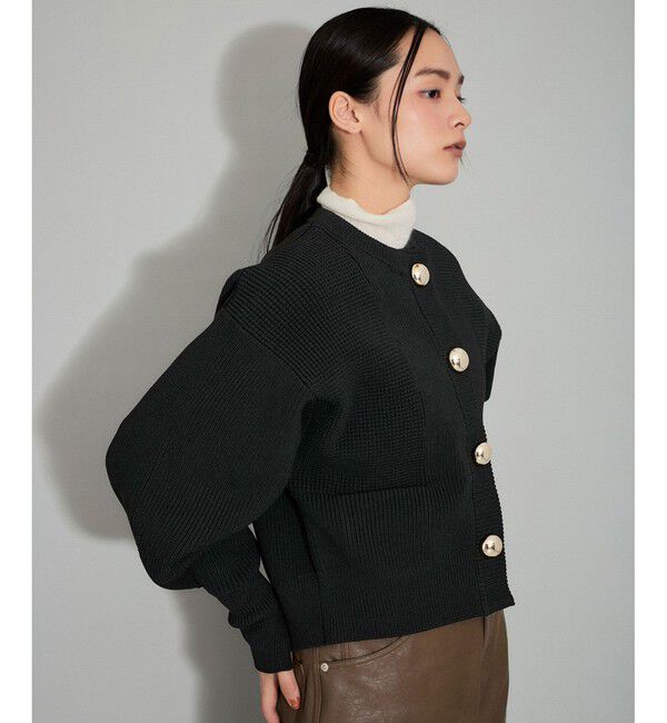 ADAM ET ROPE'「【WEB限定】【サステナブル・洗える】BIGボタンニットカーディガン」|カーディガン|クロメイン